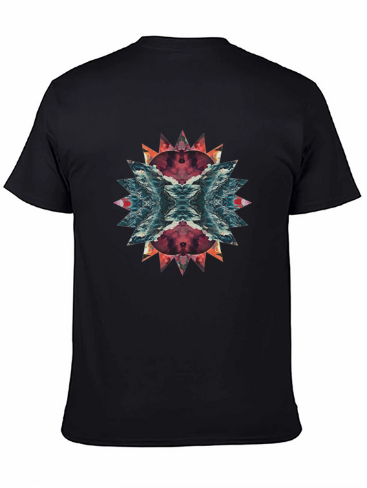 Abstract Graphic Print Crew Neck T-Shirt