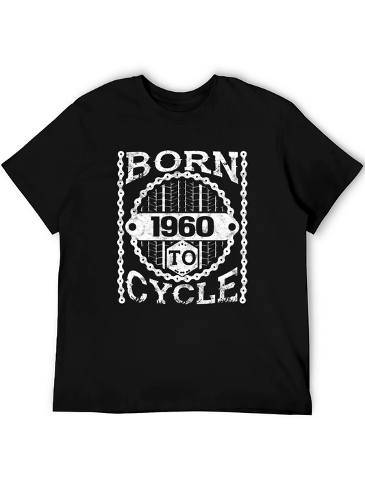 Born 1960 to Cycle T-Shirt -  Black Cotton Tee