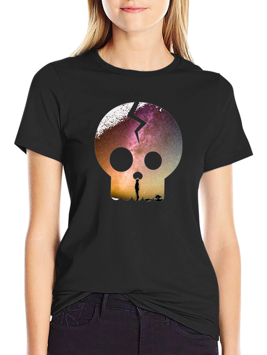 Galaxy Skull Graphic Tee - Mens Black T-Shirt