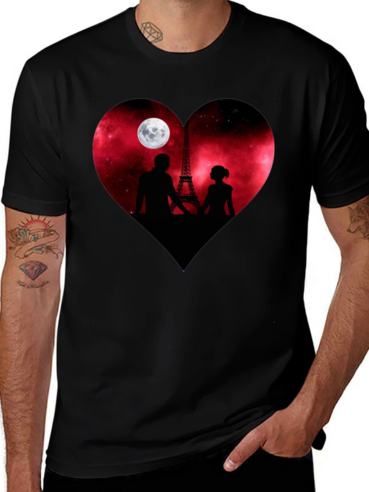 Romantic Paris T-Shirt - Eiffel Tower Love Design