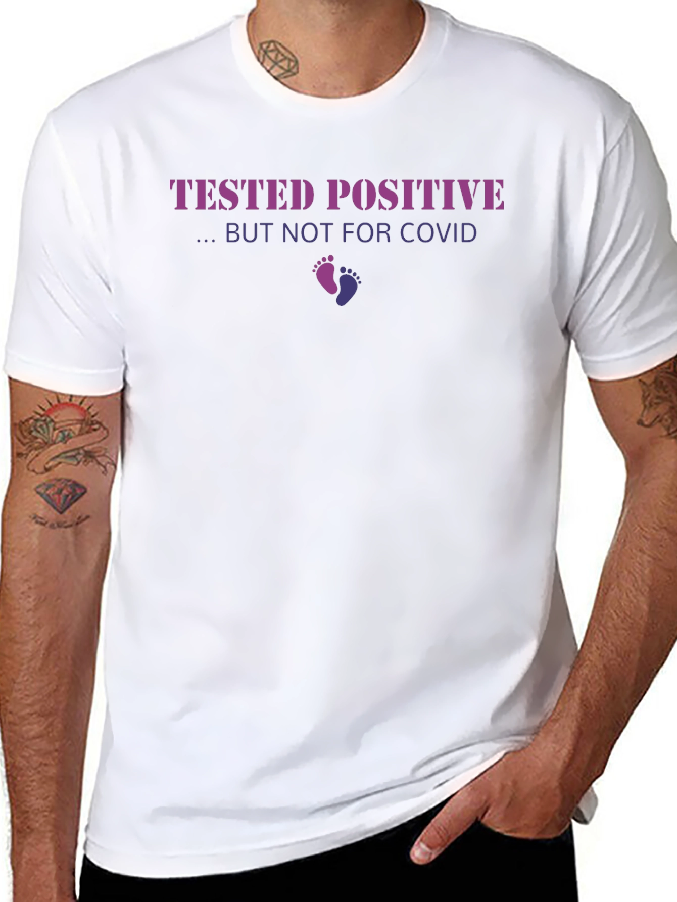 Tested Positive Pregnancy Announcement T-Shirt