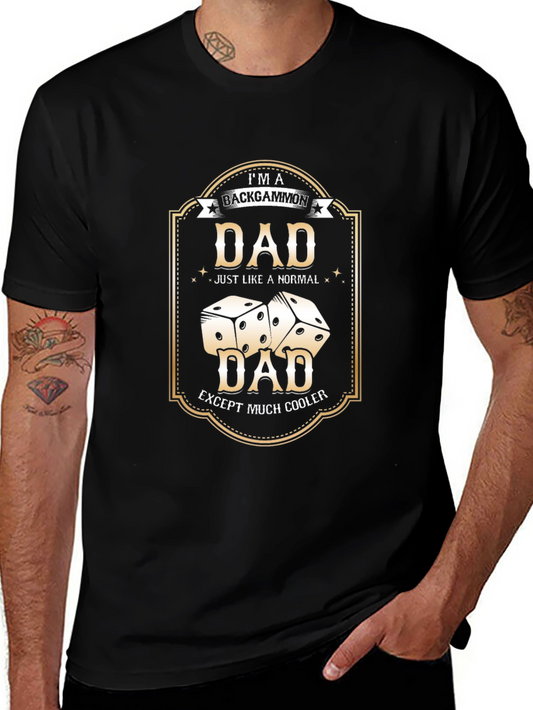 Backgammon Dad T-Shirt - Cooler Than Normal