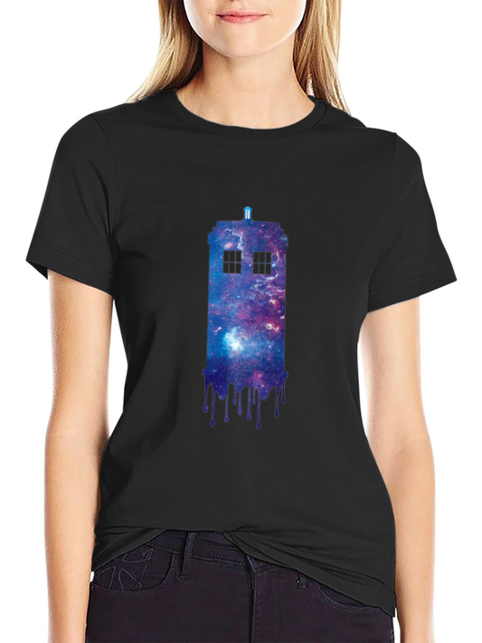 Galaxy Tardis Graphic Tee - Sci-Fi Fashion