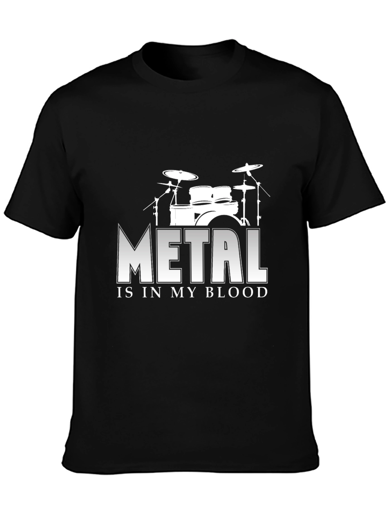 Metal Music T-Shirt - Drum Kit Design