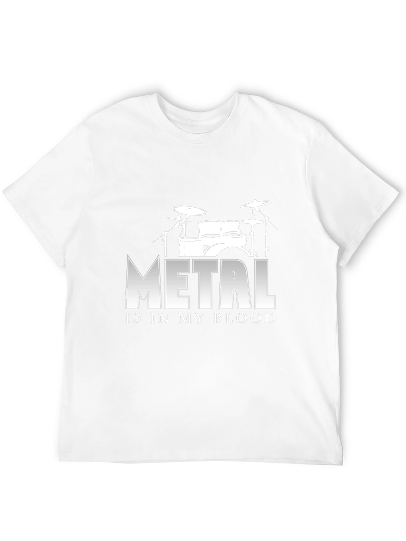 Metal Music T-Shirt - Drum Kit Design