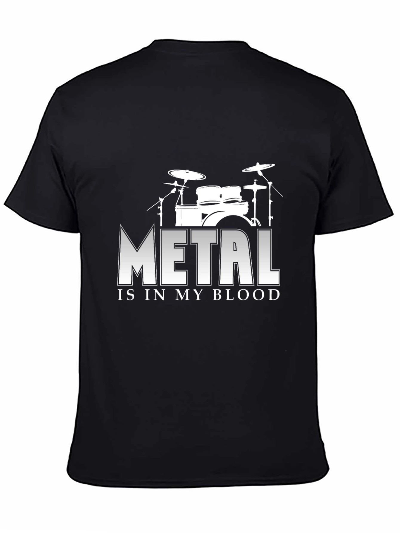 Metal Music T-Shirt - Drum Kit Design