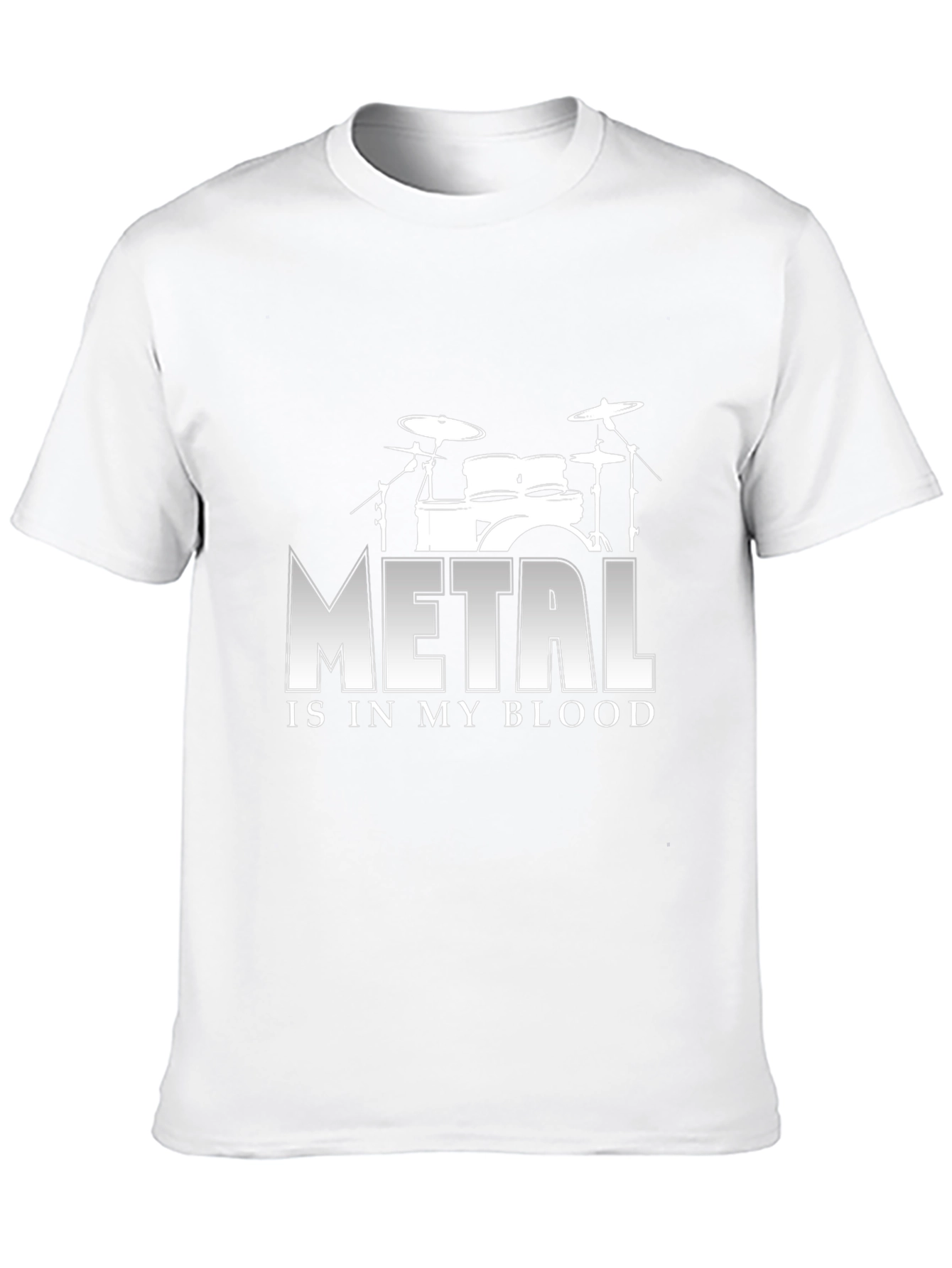 Metal Music T-Shirt - Drum Kit Design
