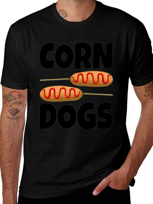 Corn Dogs Graphic Tee - Unisex Black T-Shirt