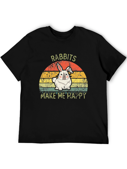 Rabbits Make Me Happy Graphic Tee