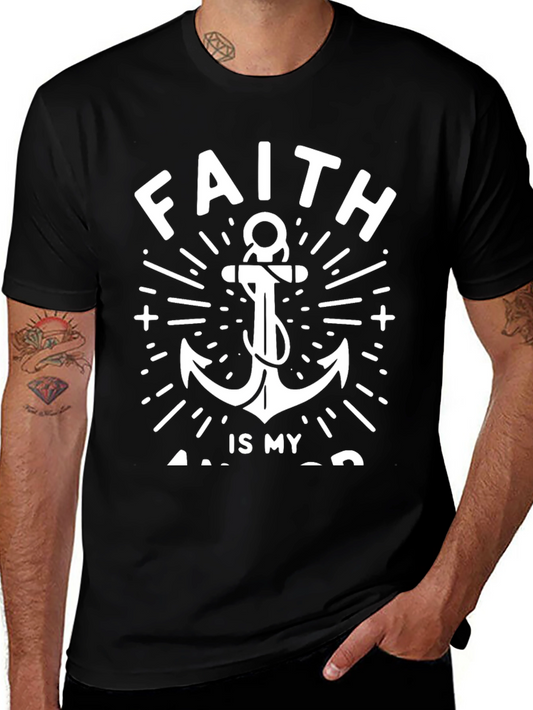 Faith Anchor Graphic Tee - Black