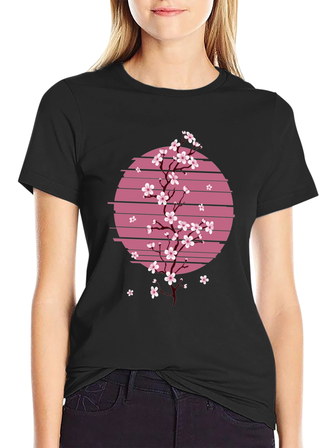 Sakura Sunset T-Shirt - Japanese Cherry Blossom Tee