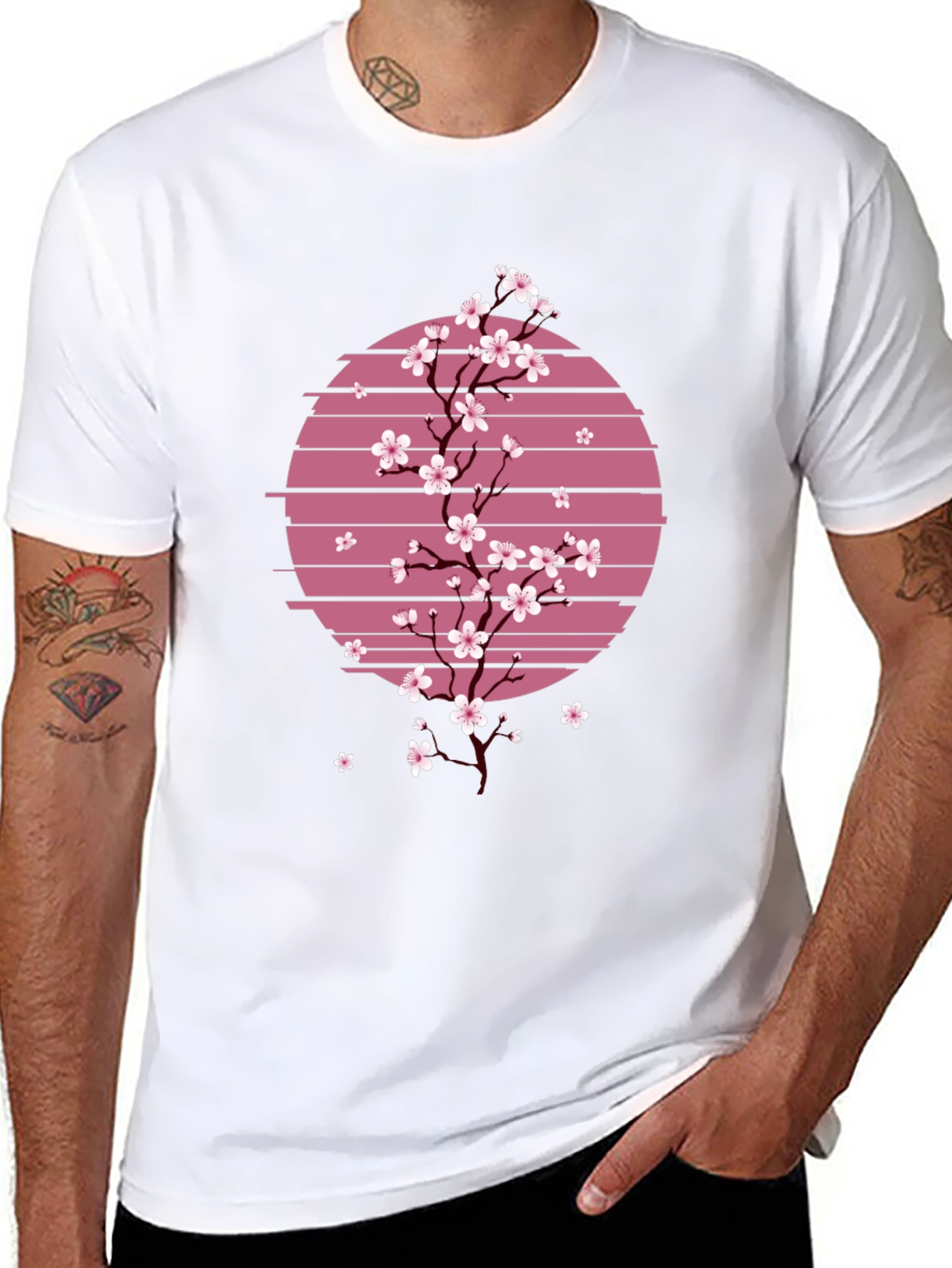 Sakura Sunset T-Shirt - Japanese Cherry Blossom Tee