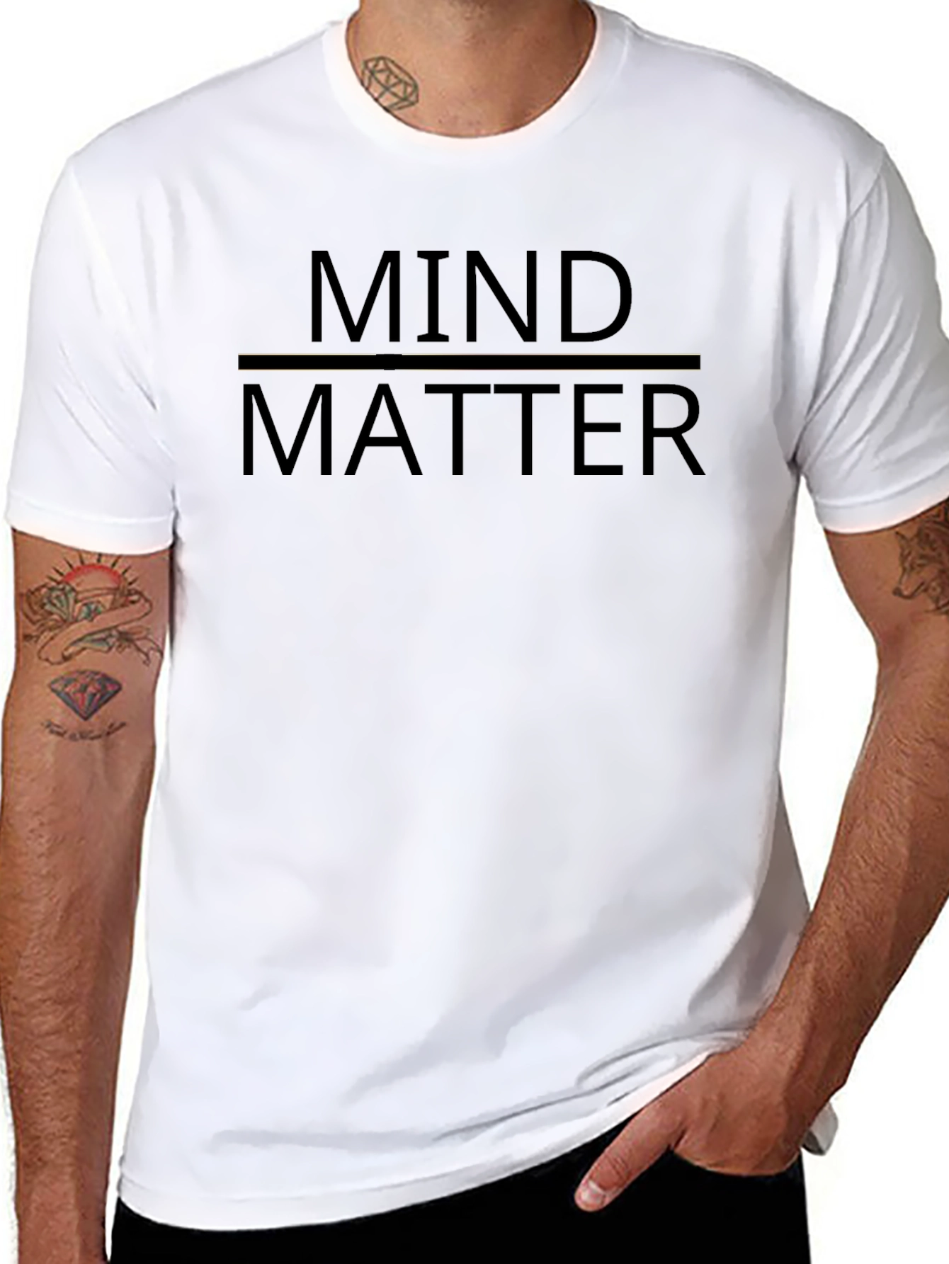 Mind Over Matter Graphic Tee - Black Cotton T-Shirt