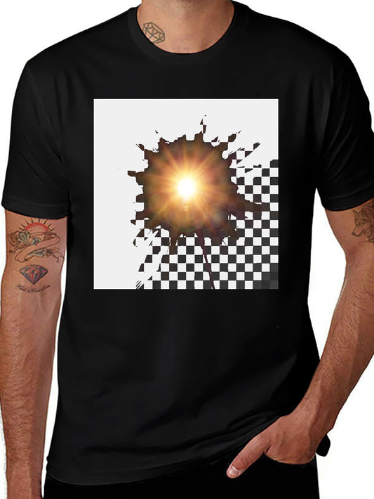 Abstract Splash Graphic Black T-Shirt