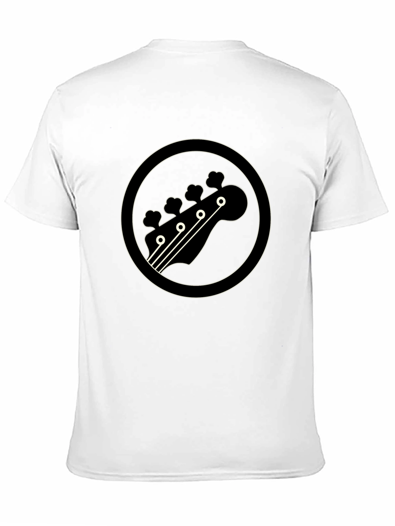 Bass Guitar Headstock Graphic Tee - Black
