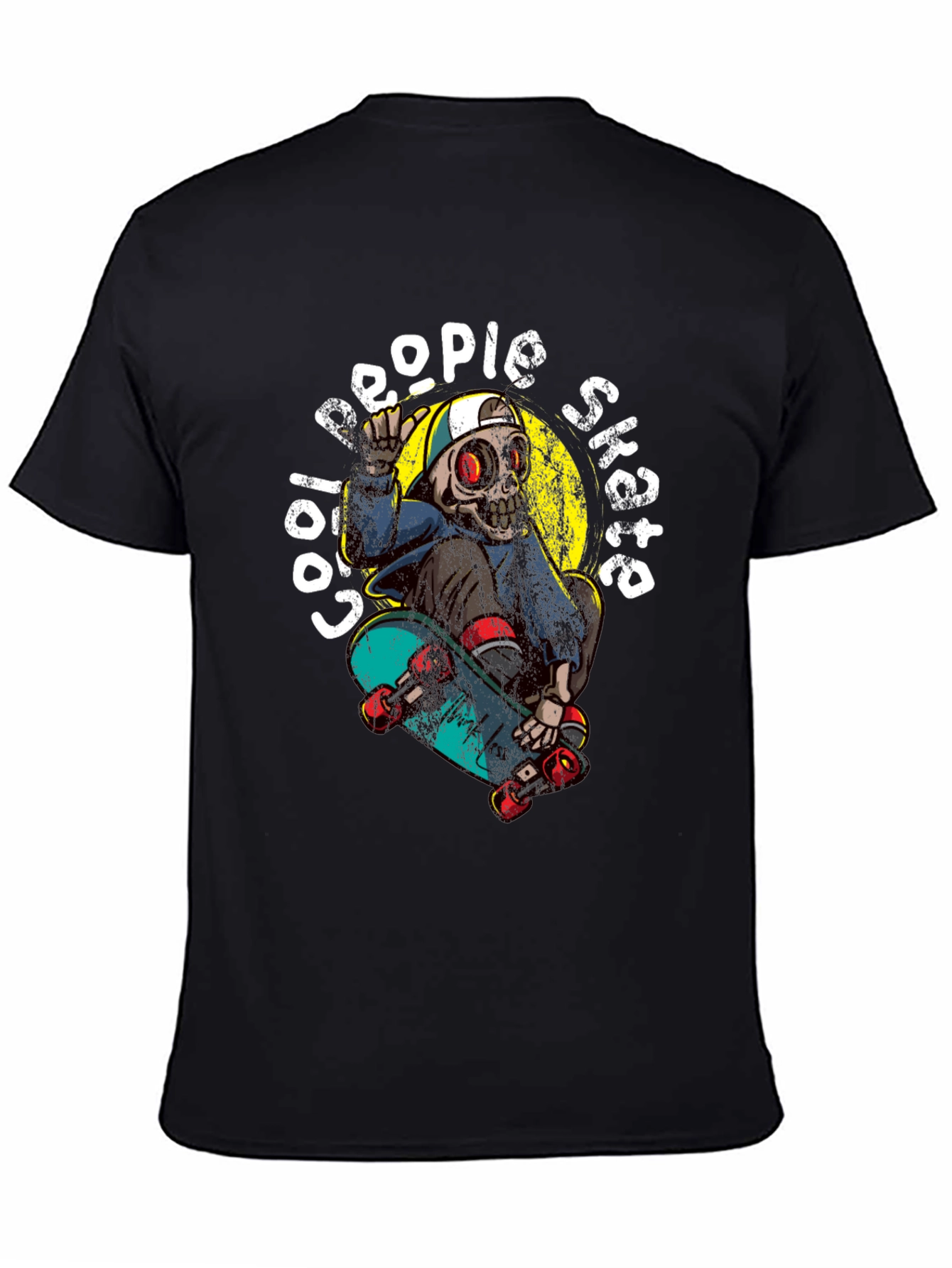 Cool People Skate Black Graphic T-Shirt