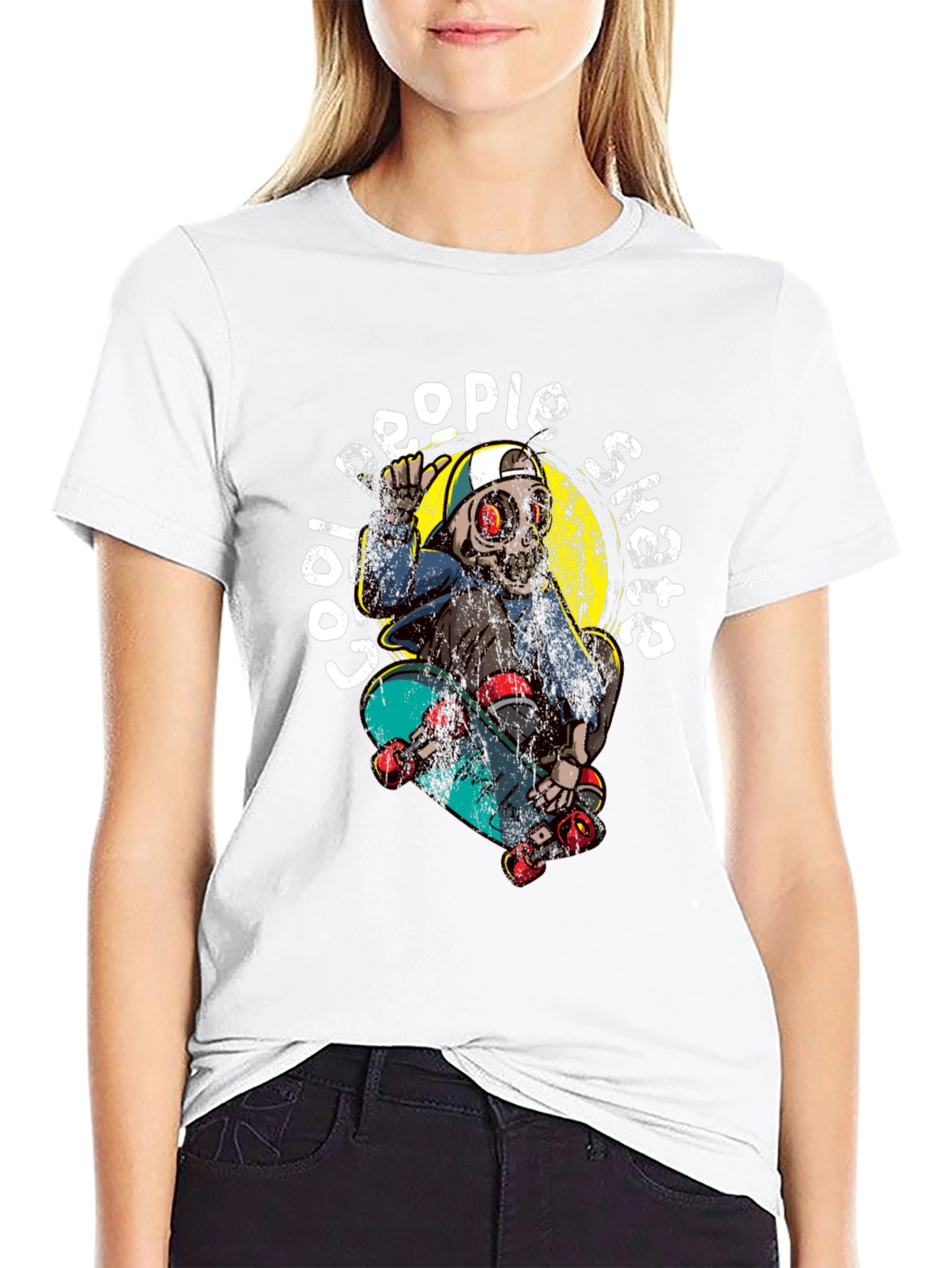 Cool People Skate Black Graphic T-Shirt