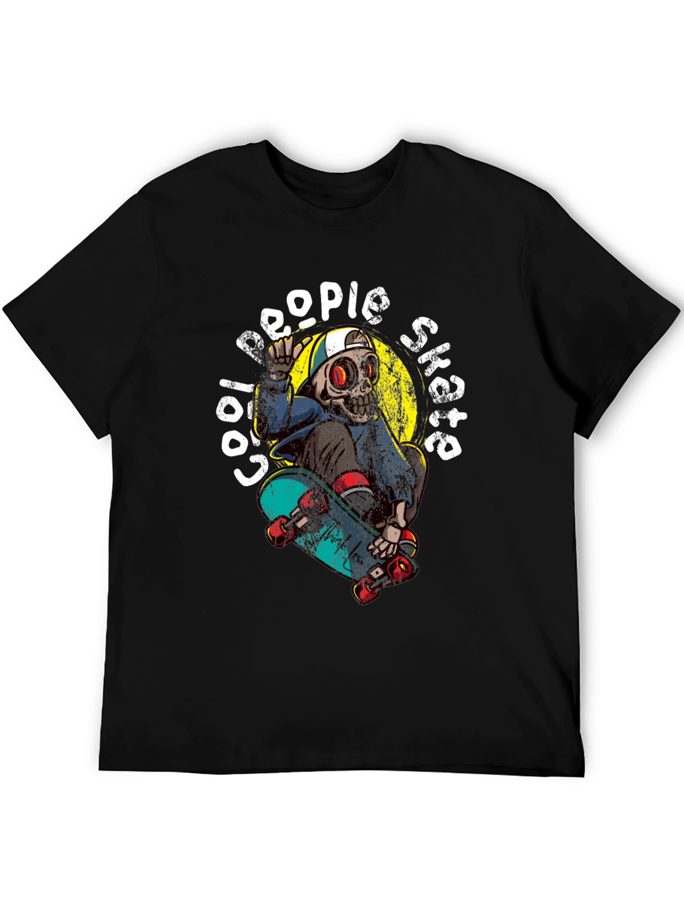 Cool People Skate Black Graphic T-Shirt
