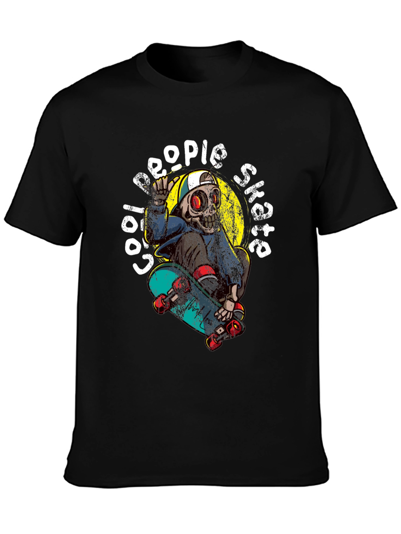 Cool People Skate Black Graphic T-Shirt