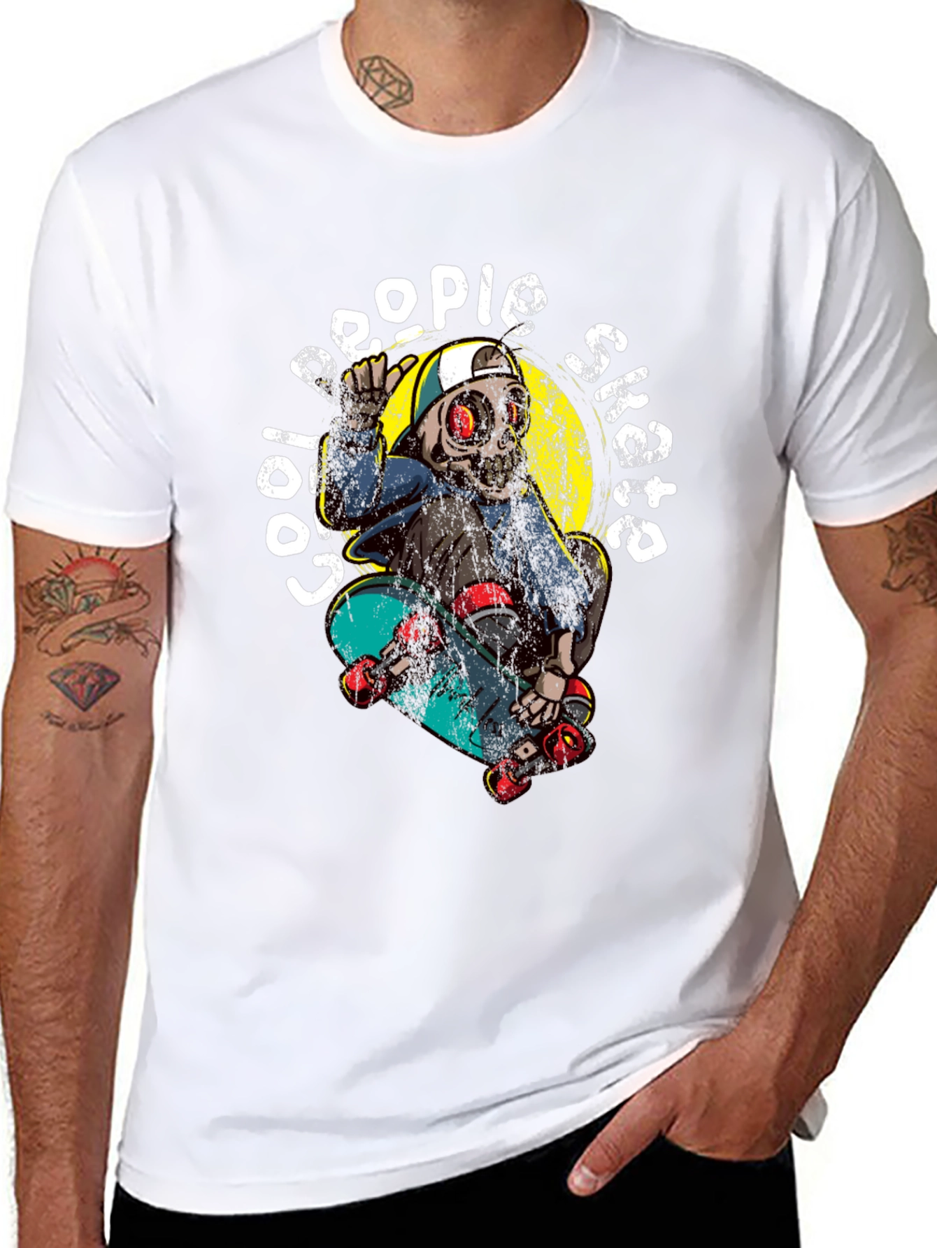 Cool People Skate Black Graphic T-Shirt