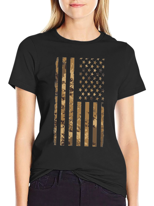 Camouflage American Flag T-Shirt - Patriot Pride