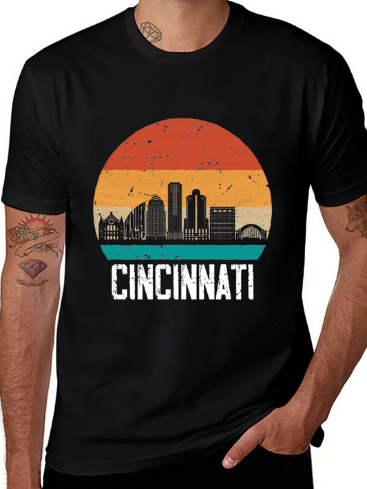 Cincinnati Skyline Retro T-Shirt