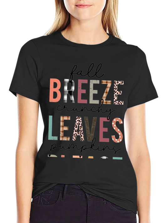 Fall Breeze Crunchy Leaves Pumpkins Please T-Shirt