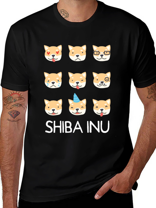 Shiba Inu Emoji T-Shirt - Cute Dog Lover Tee