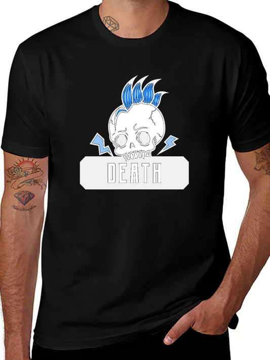 Skull with Mohawk T-Shirt - Death Graphic Tee