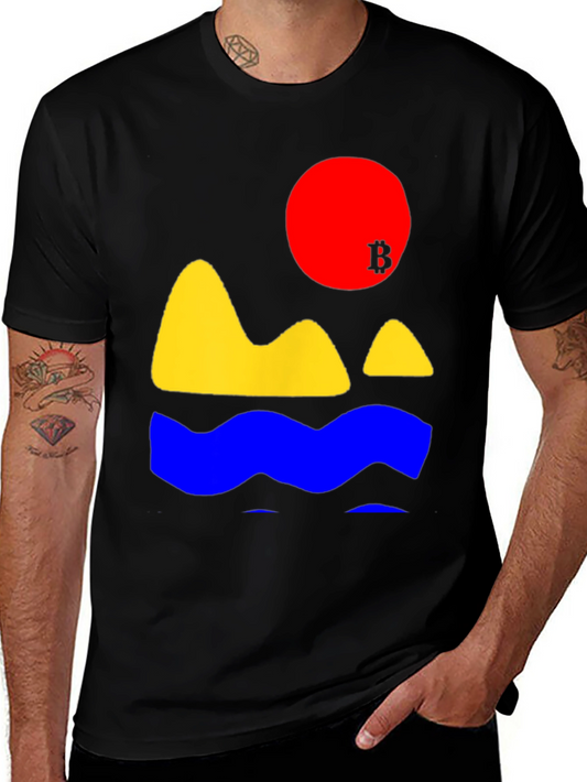 Bitcoin Sunset T-Shirt - Crypto Graphic Tee