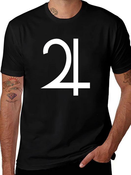 Black T-Shirt with White Symbol