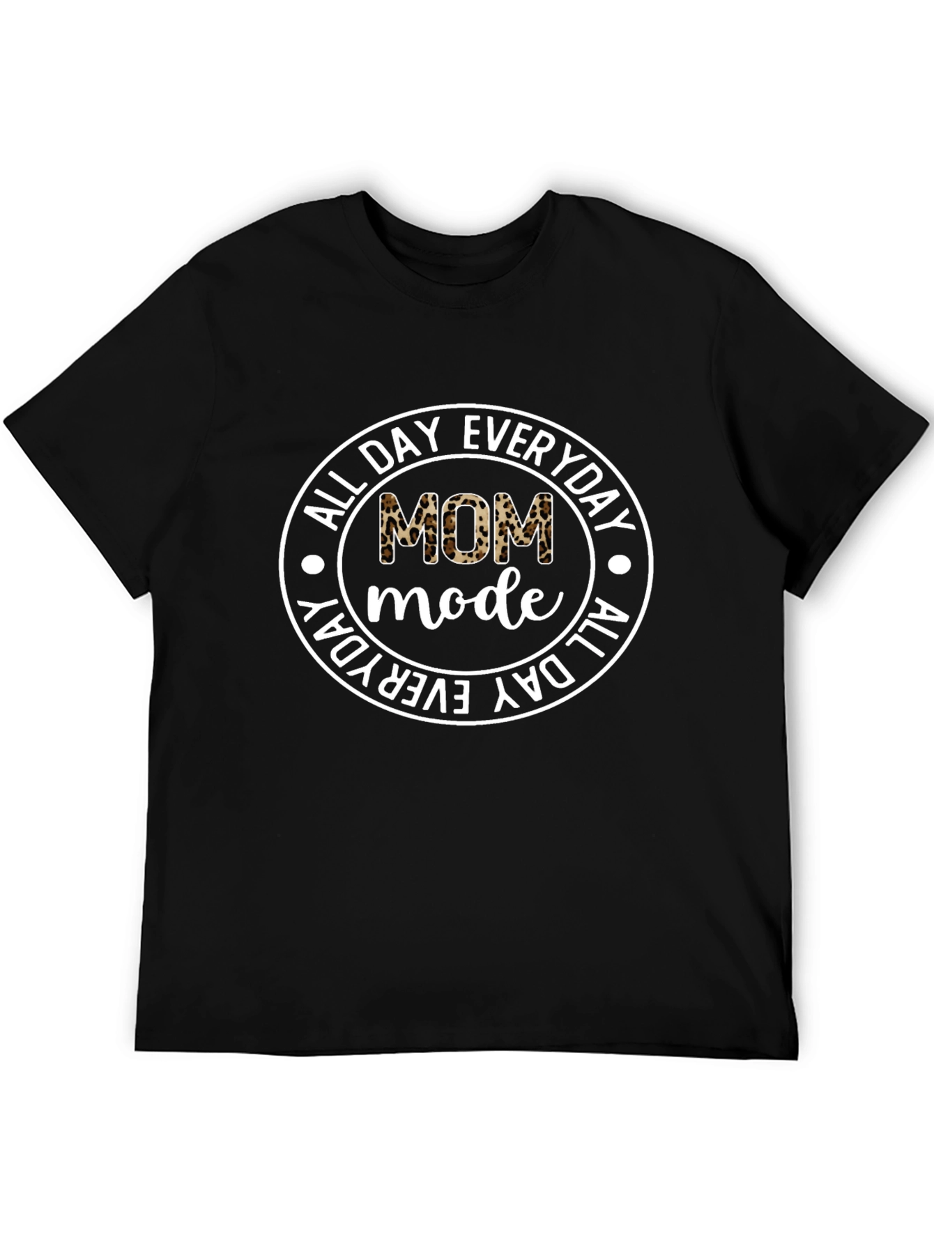 Mom Mode Everyday T-Shirt - Leopard Print