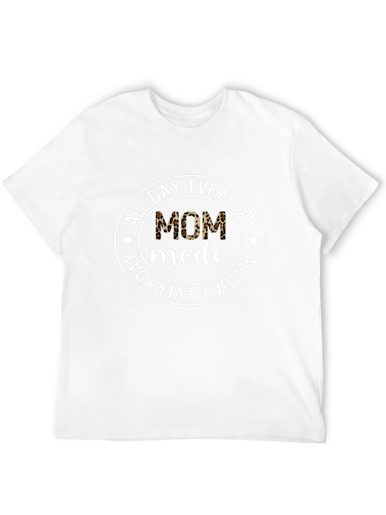 Mom Mode Everyday T-Shirt - Leopard Print
