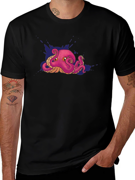 Octopus Graphic Tee - Cool & Casual Black T-Shirt