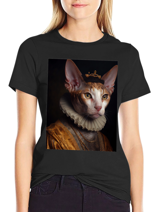 Cat King Portrait T-Shirt - Unique Graphic Tee