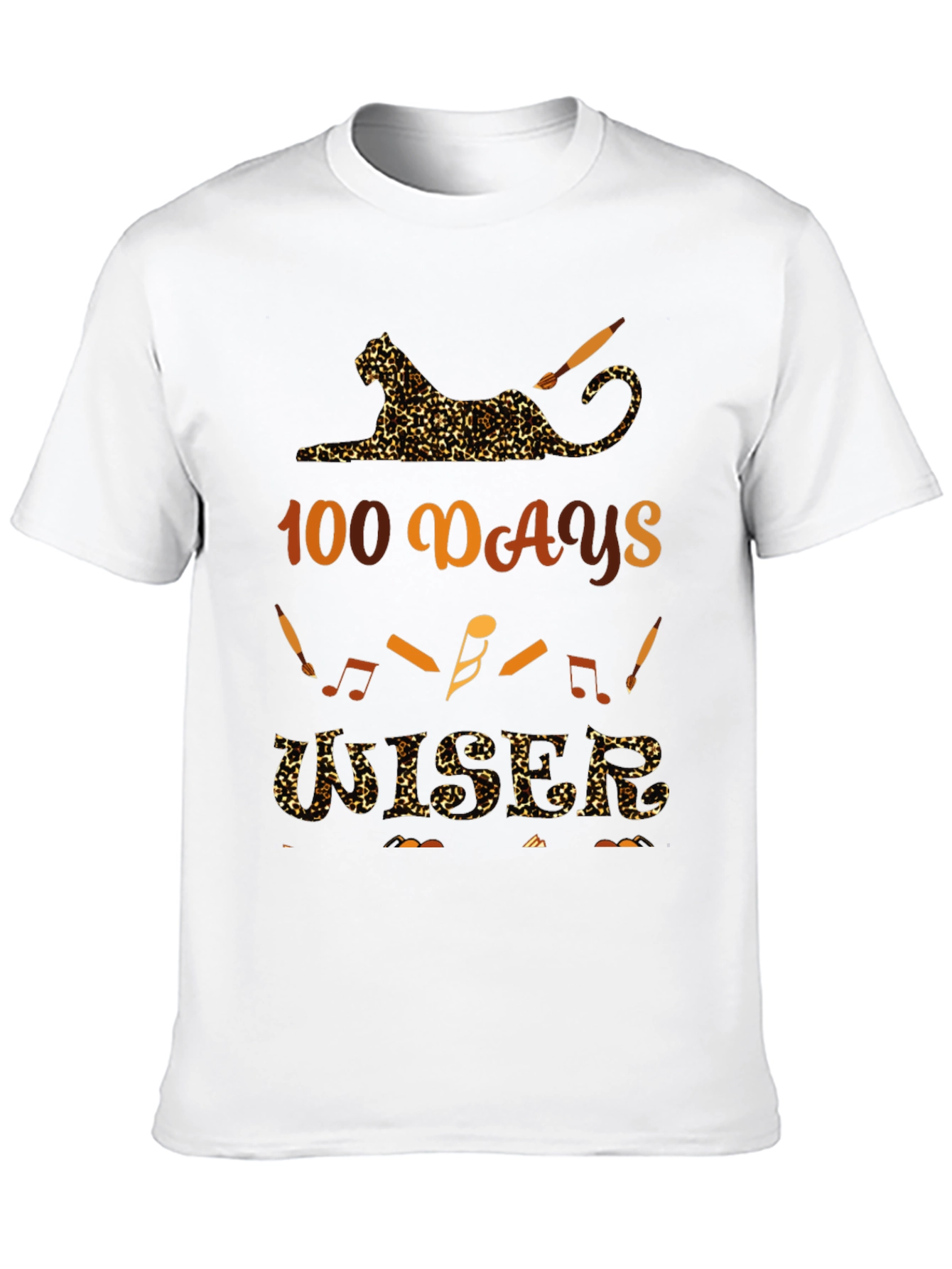 100 Days Musician Leopard Print T-Shirt