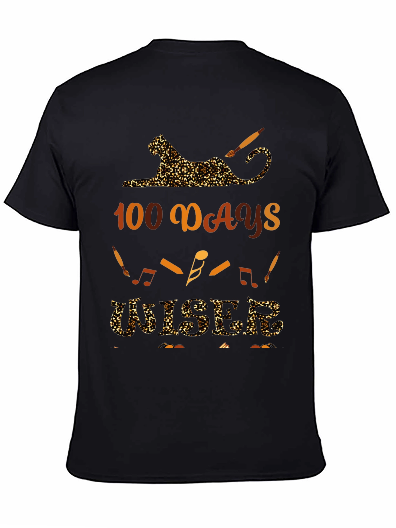 100 Days Musician Leopard Print T-Shirt