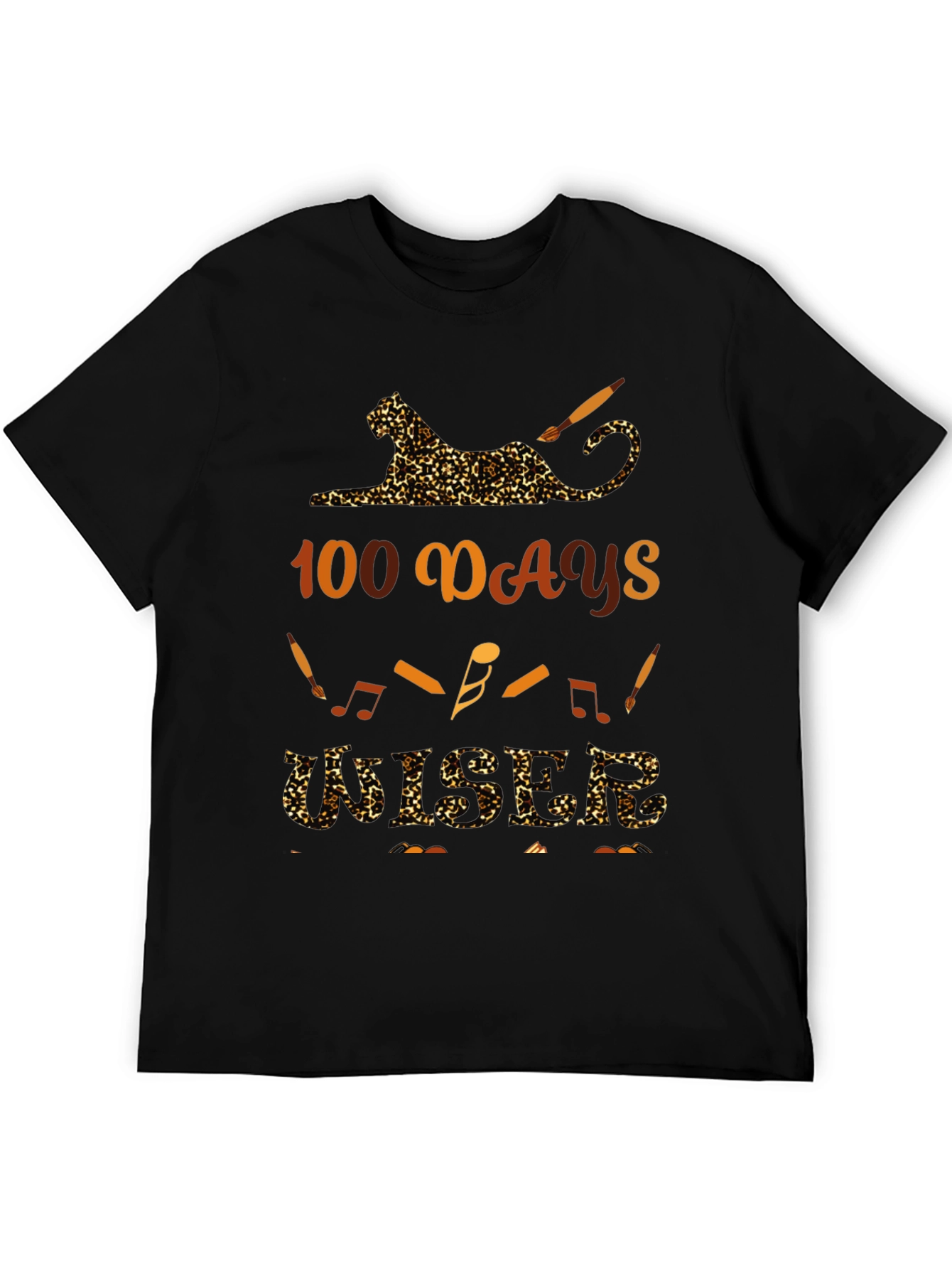 100 Days Musician Leopard Print T-Shirt