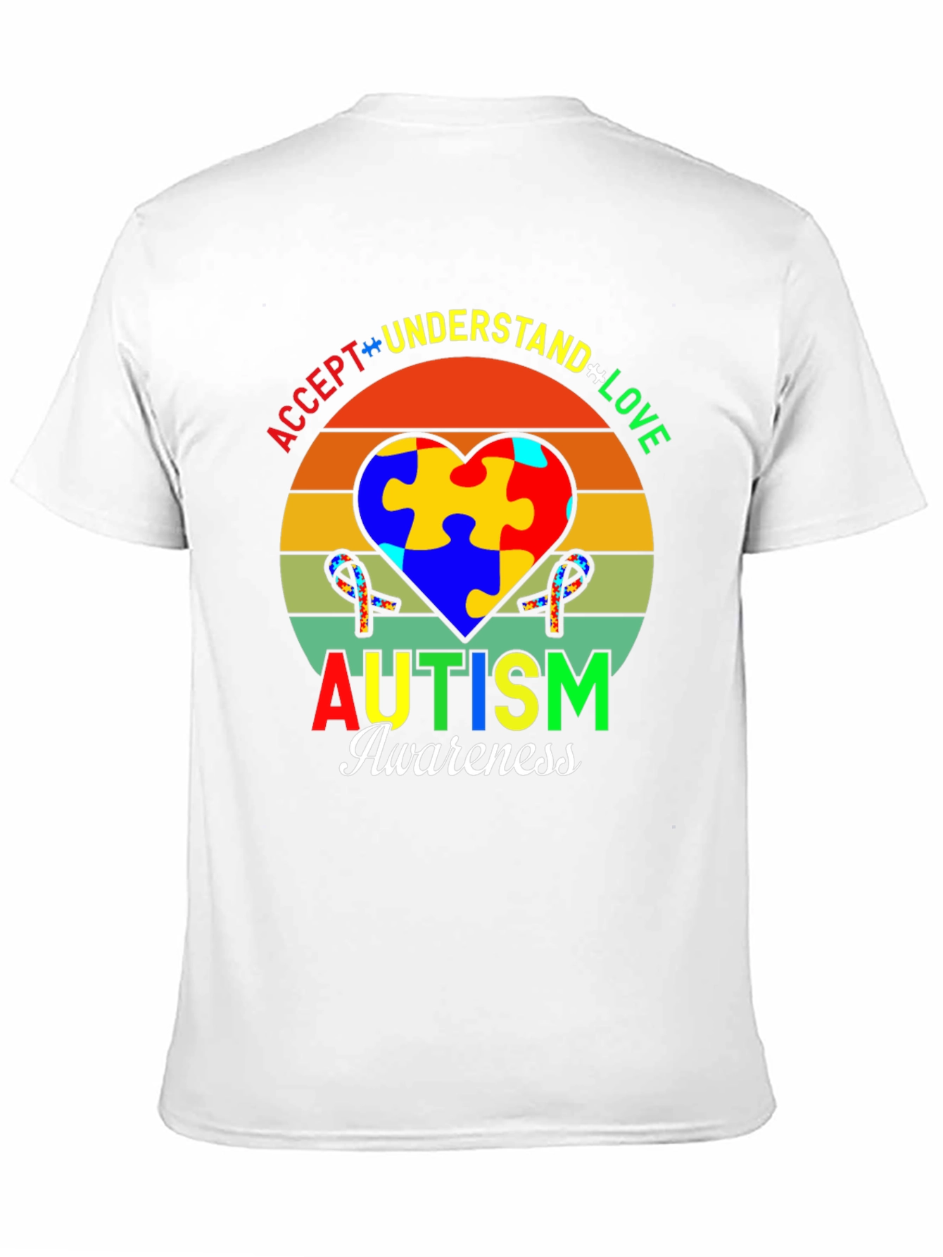 Autism Awareness T-Shirt - Accept Understand Love