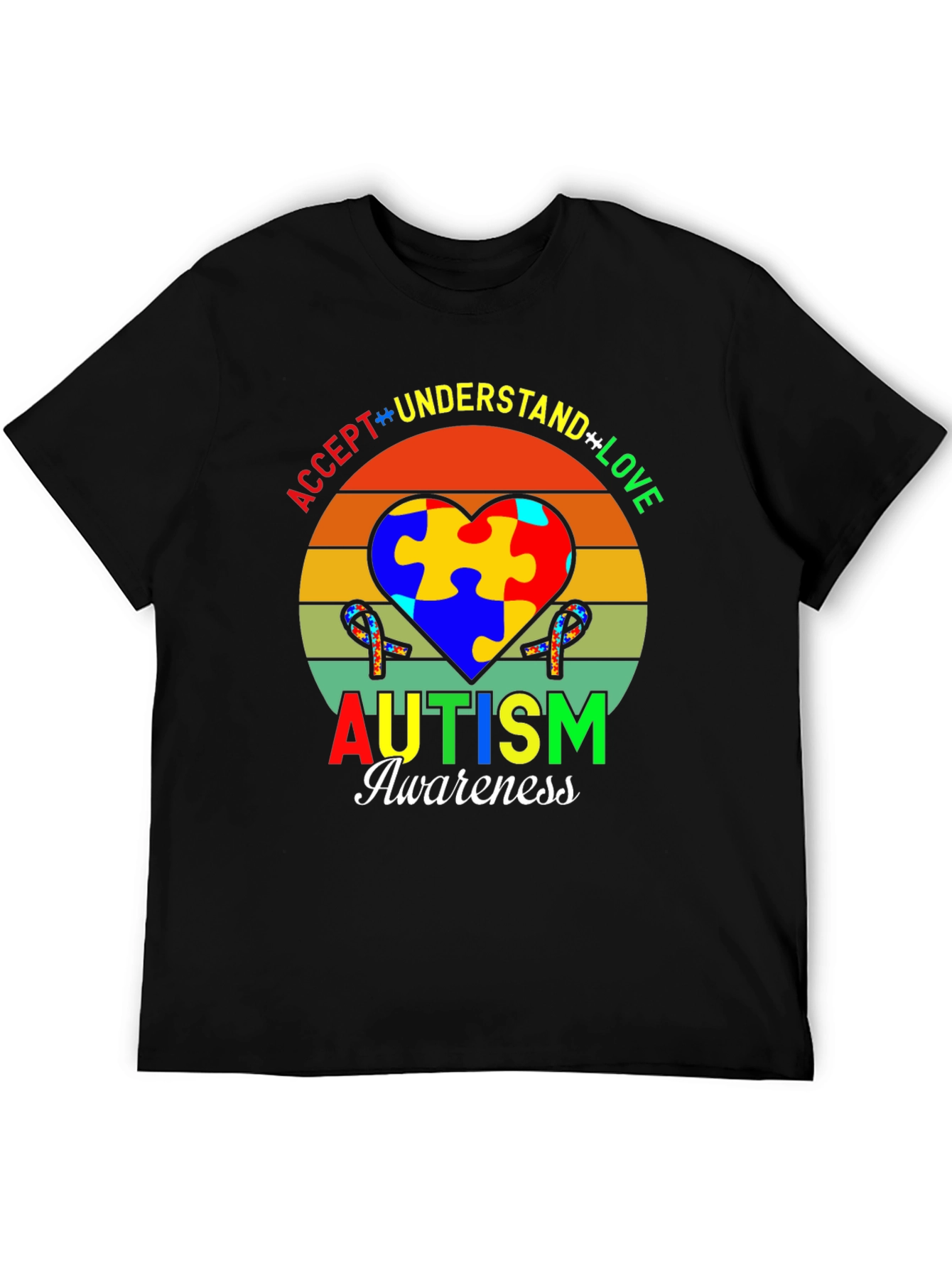 Autism Awareness T-Shirt - Accept Understand Love