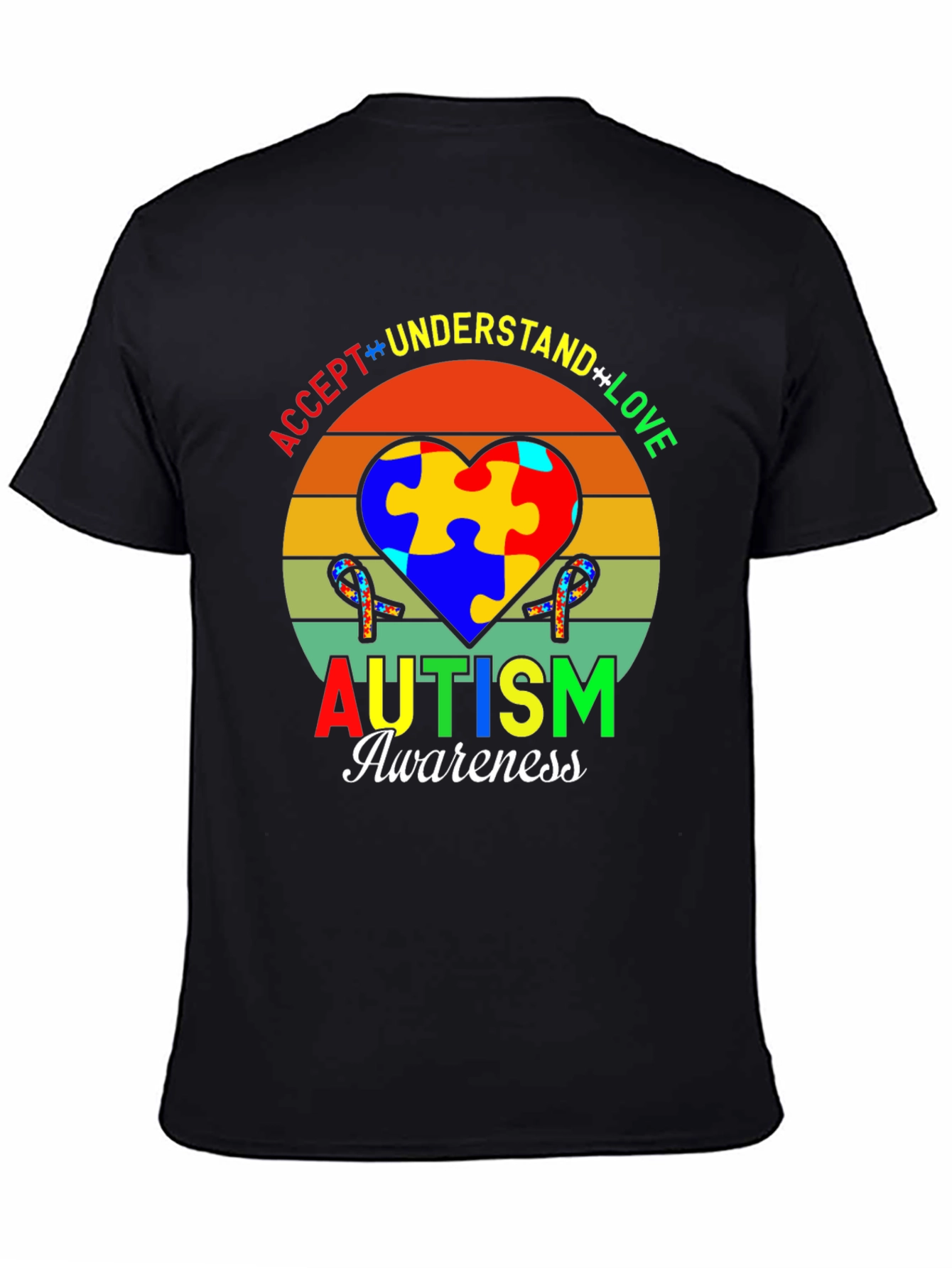 Autism Awareness T-Shirt - Accept Understand Love