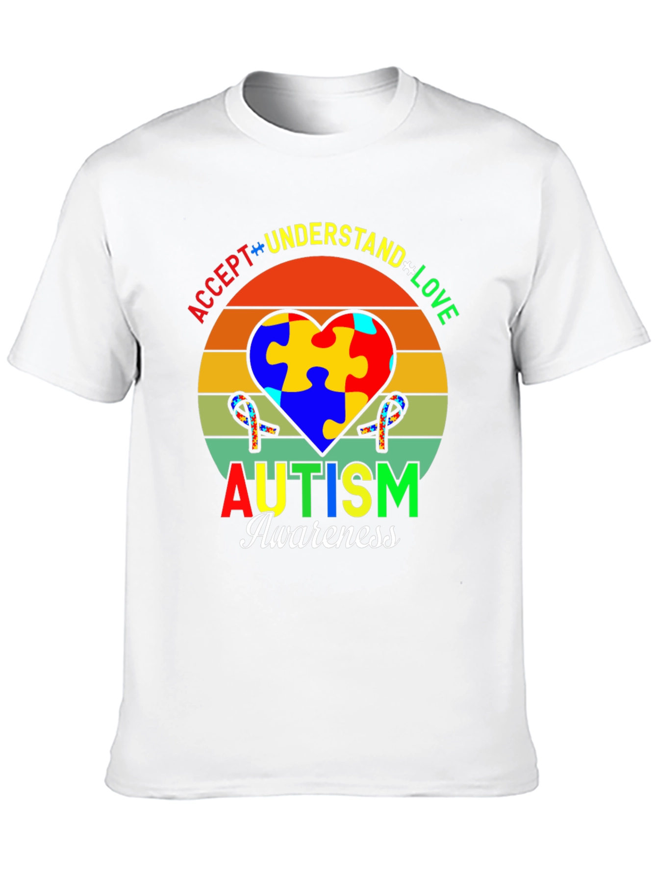 Autism Awareness T-Shirt - Accept Understand Love
