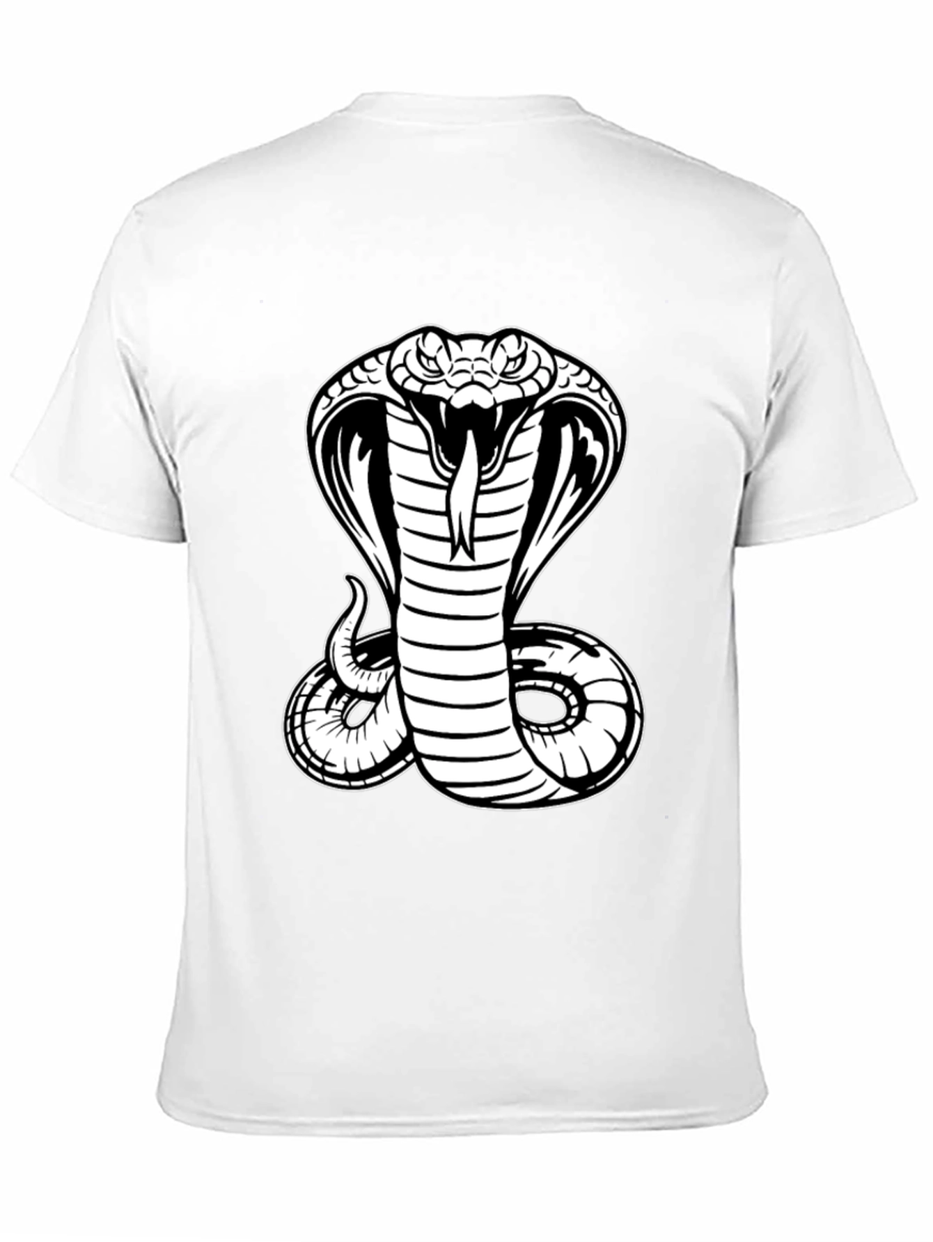 Black T-Shirt with Cobra Graphic