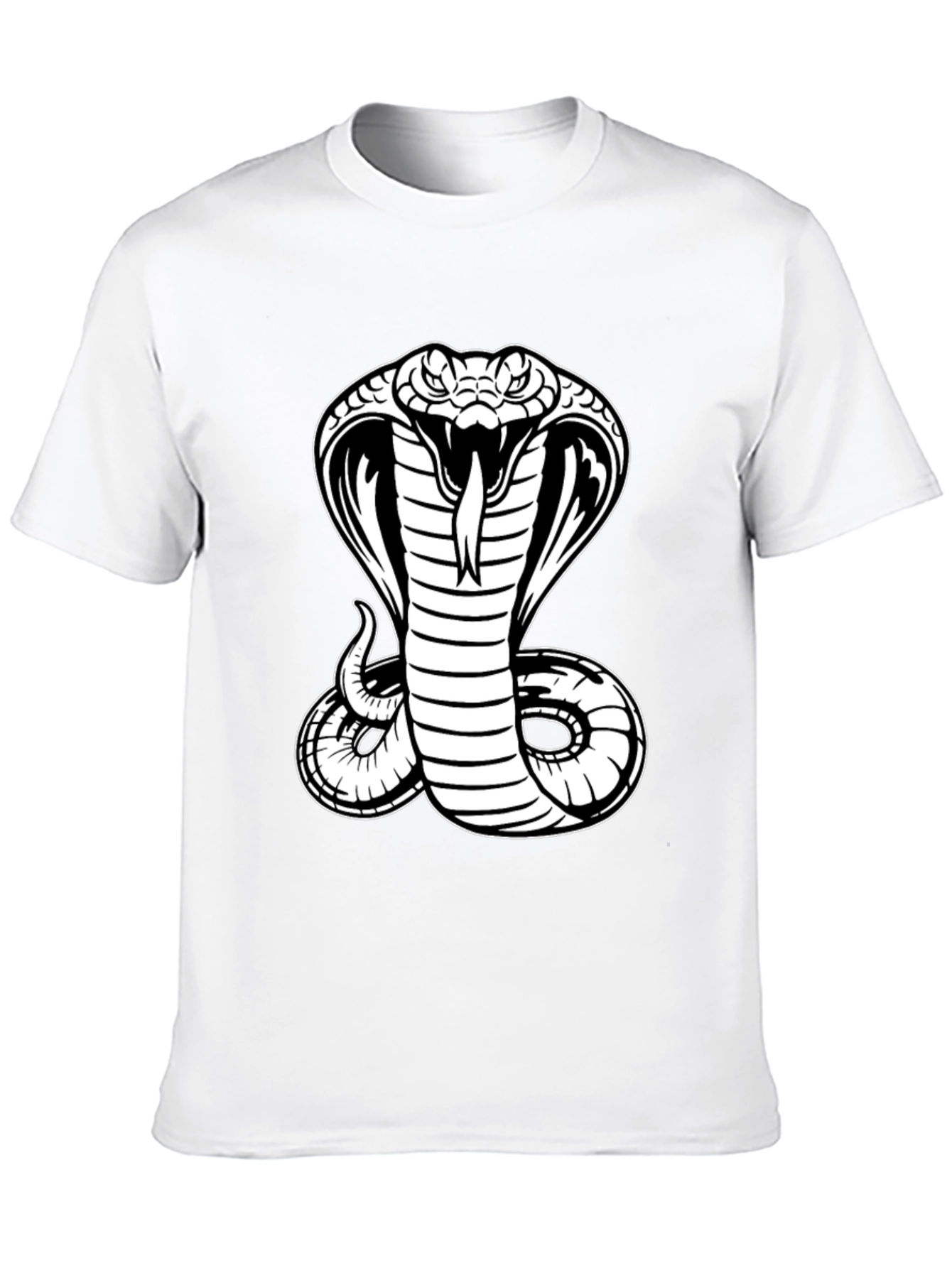 Black T-Shirt with Cobra Graphic