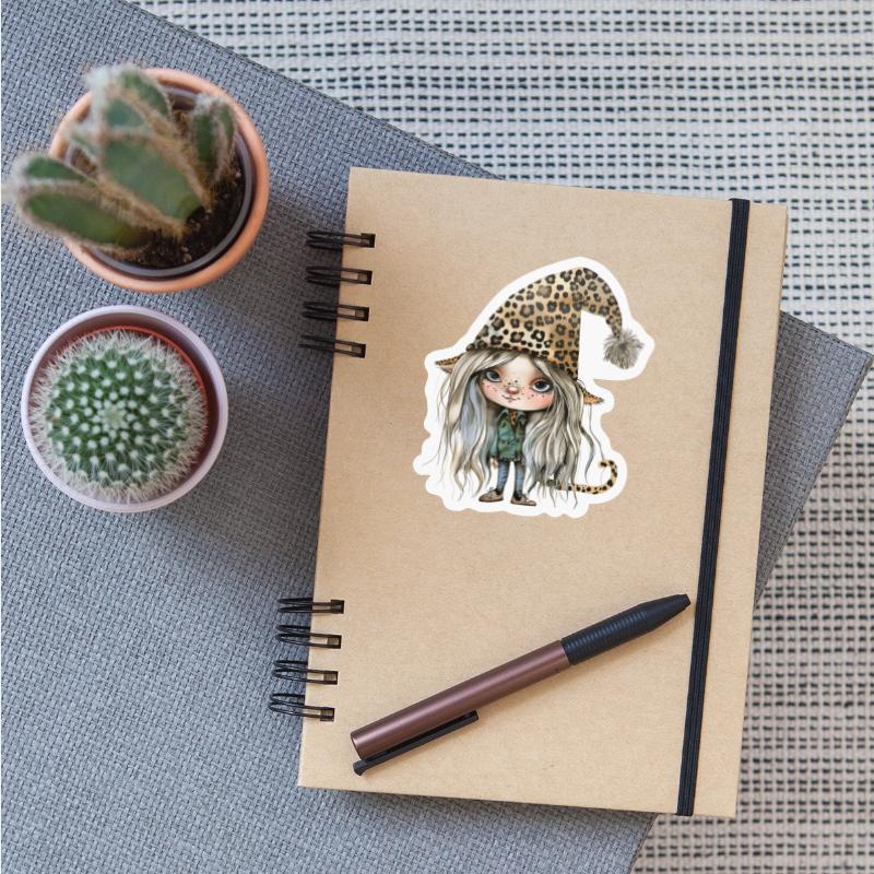 Leopard Print Gnome Clipart Images, Girly