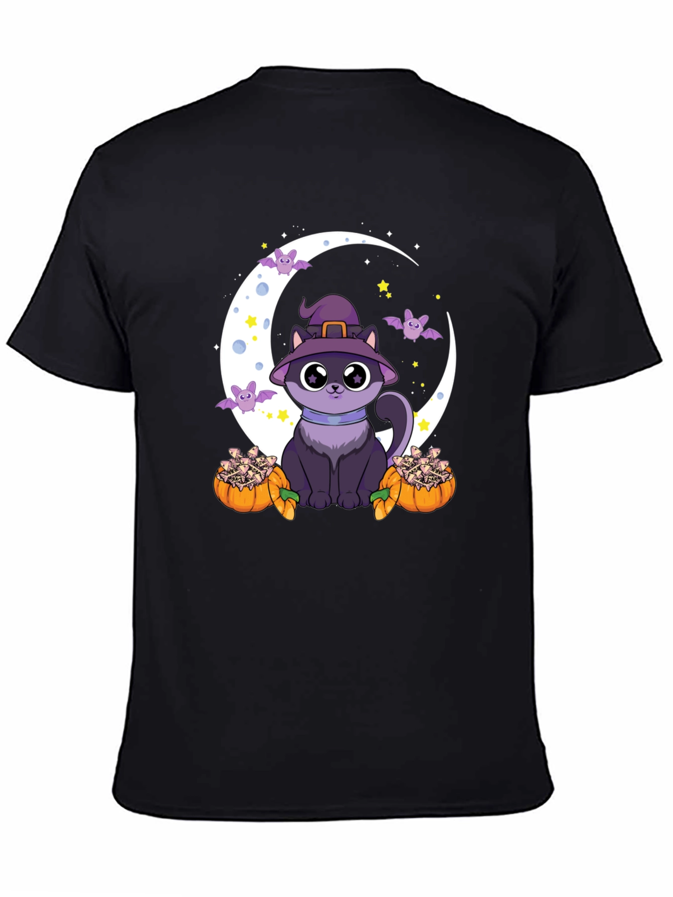 Halloween Cat Witch T-Shirt - Spooky Season Tee