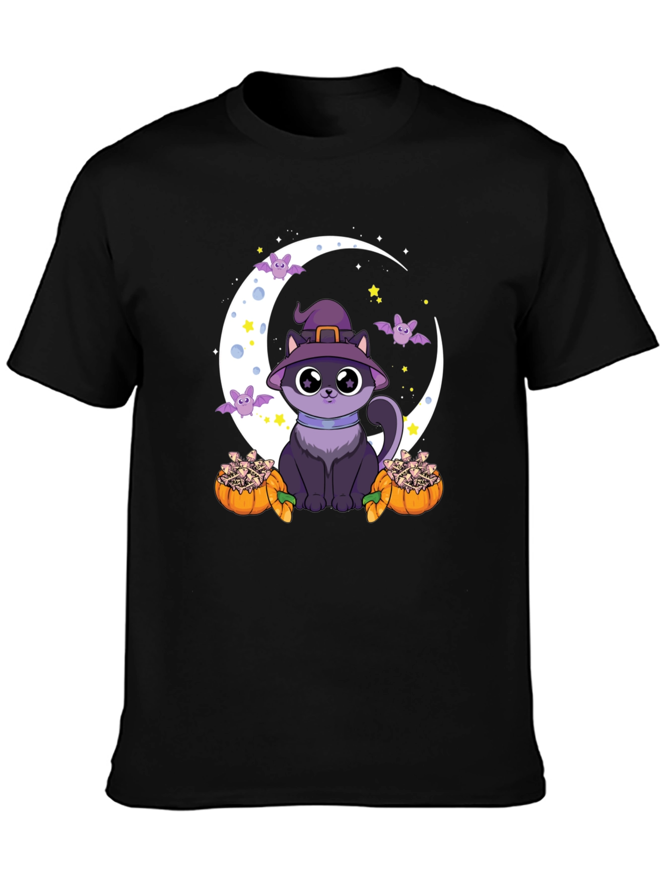 Halloween Cat Witch T-Shirt - Spooky Season Tee
