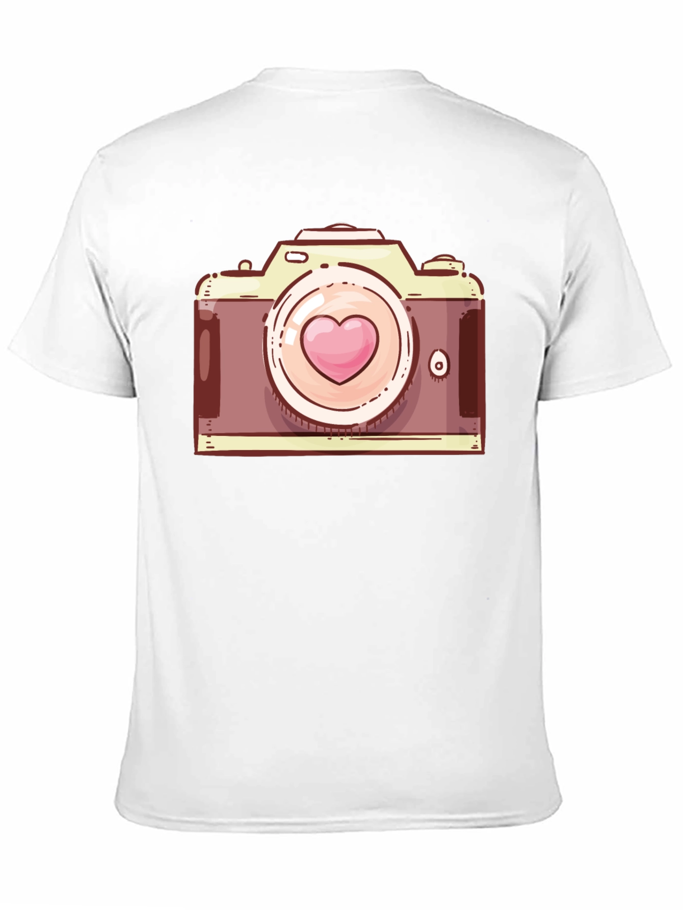Heart Camera Graphic T-Shirt - Casual Style