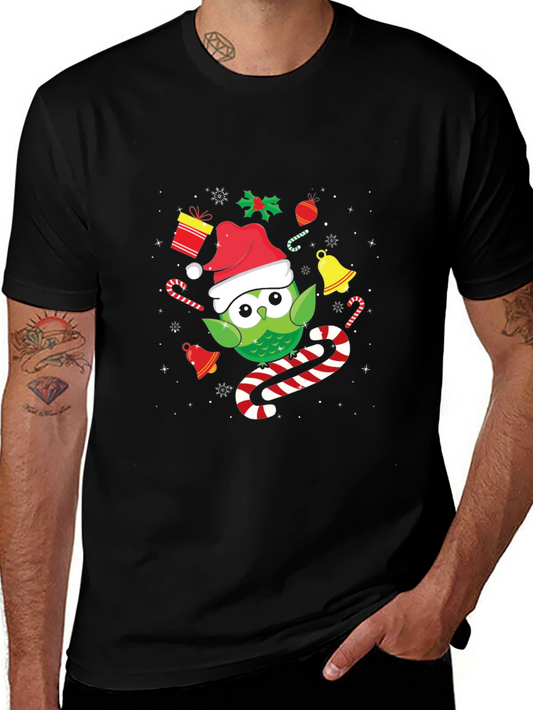 Festive Christmas Owl T-Shirt