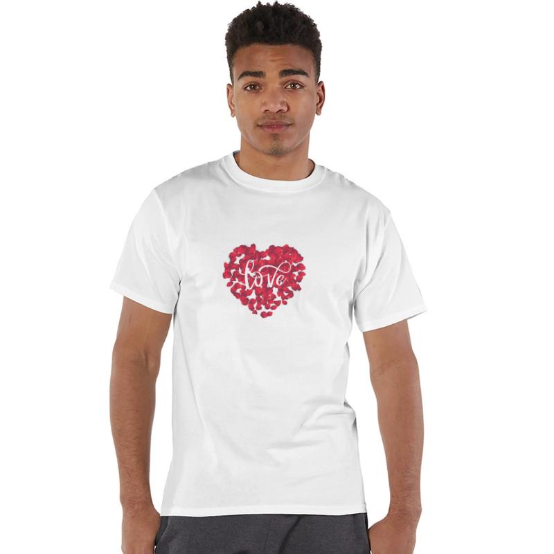 "Love-Infused Tee: Wear Your Heart on Your Sleeve"